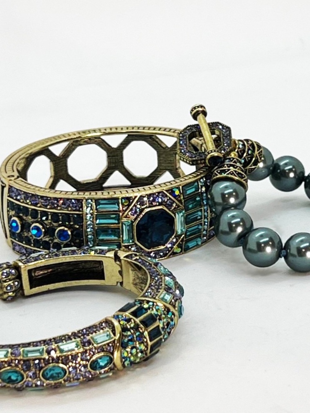 Heidi Daus Topaz Trio of Bracelets